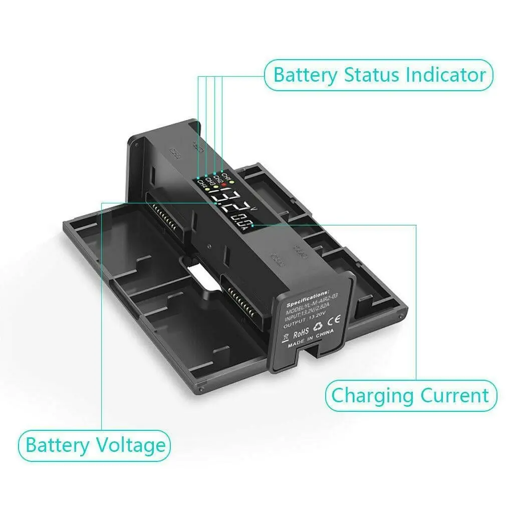 Multi Display Charger Converter Battery Charging Hub For DJI Mavic Air 2 / 2s Drone