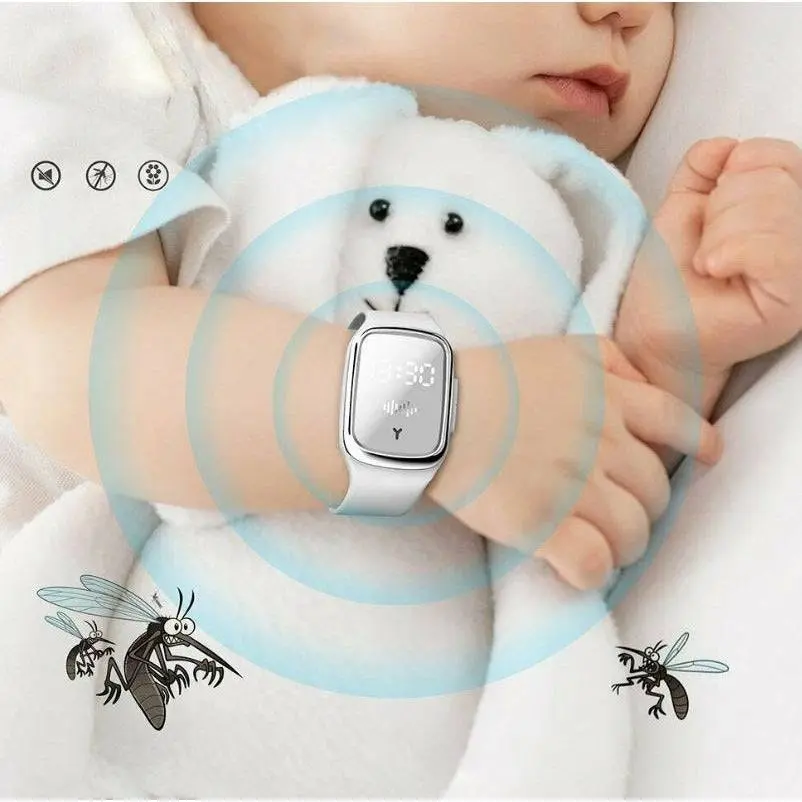 Ultrasonic Anti-Mosquito Repellent Bracelet Repeller Insect Pest Bug Wristwatch