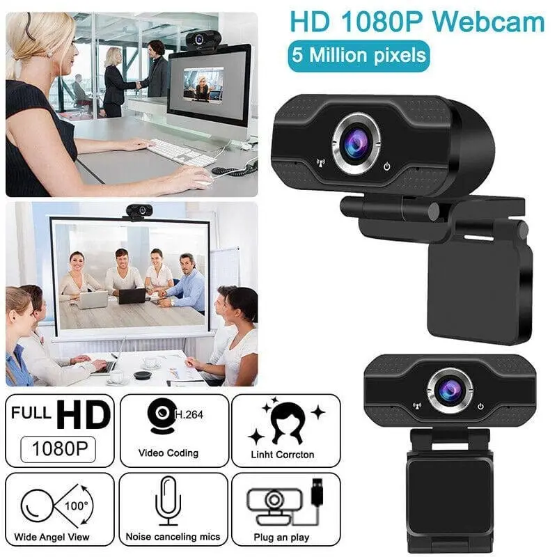 1080P Webcam Full HD USB 2.0 For PC Desktop Laptop Web Camera with Microphone