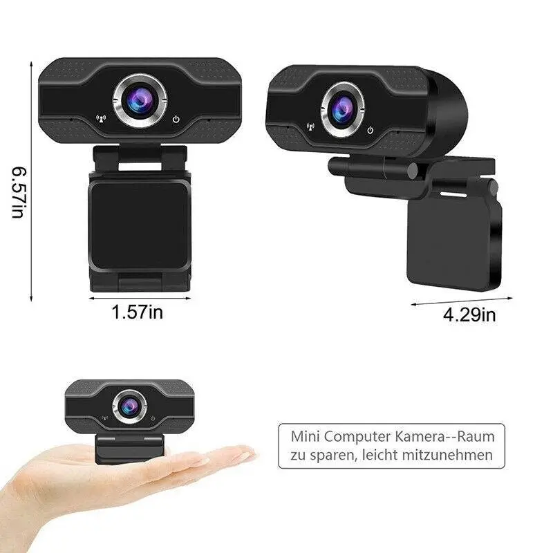 1080P Webcam Full HD USB 2.0 For PC Desktop Laptop Web Camera with Microphone