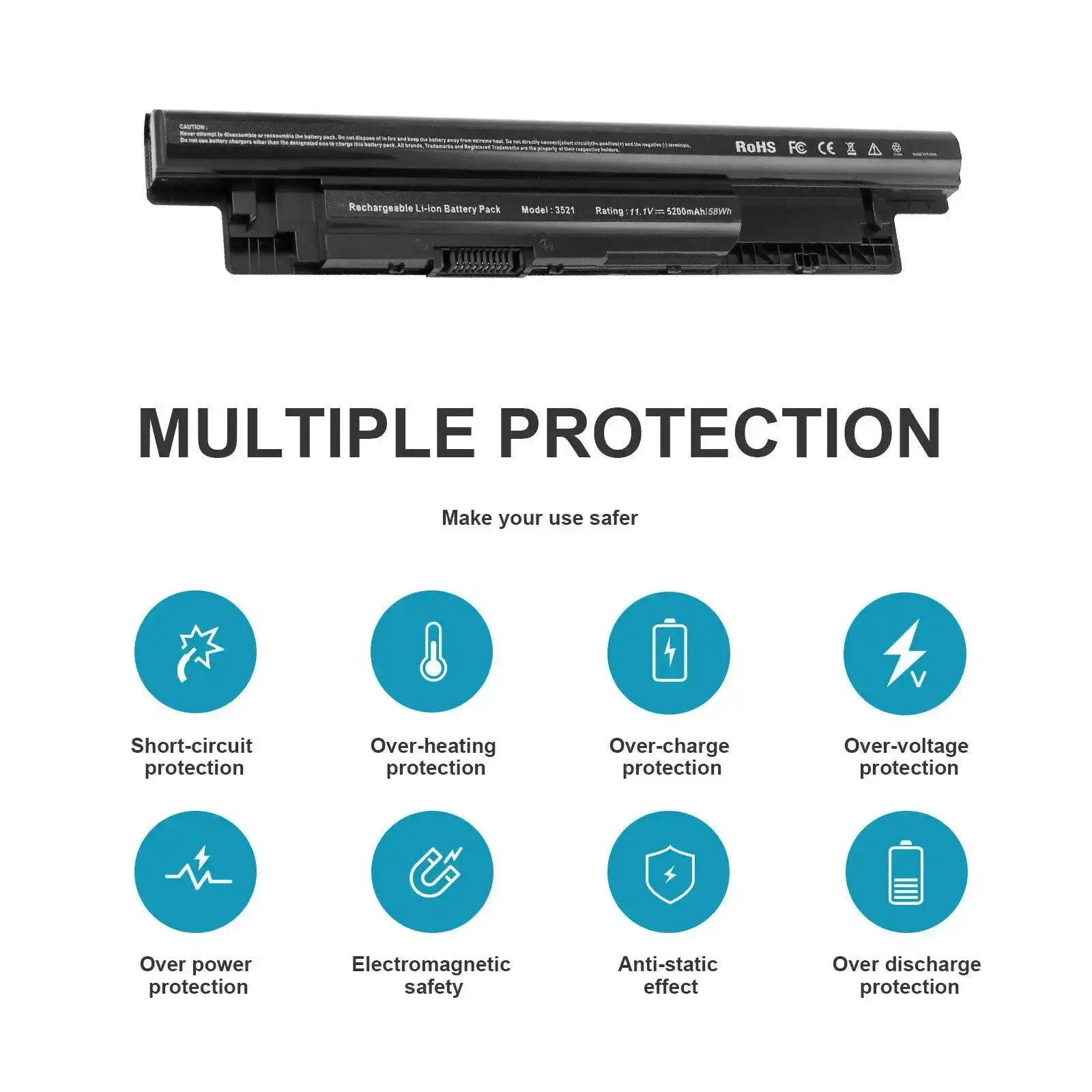 MR90Y Laptop Battery for Inspiron 15 3521 3531 3537 3542 3543 15R 5521 5537