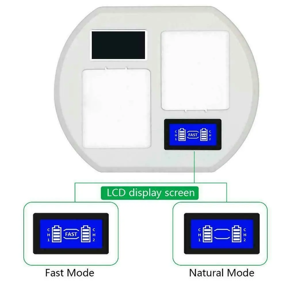 Dual Battery Charger for Arlo Pro 2 with USB Cable & LCD