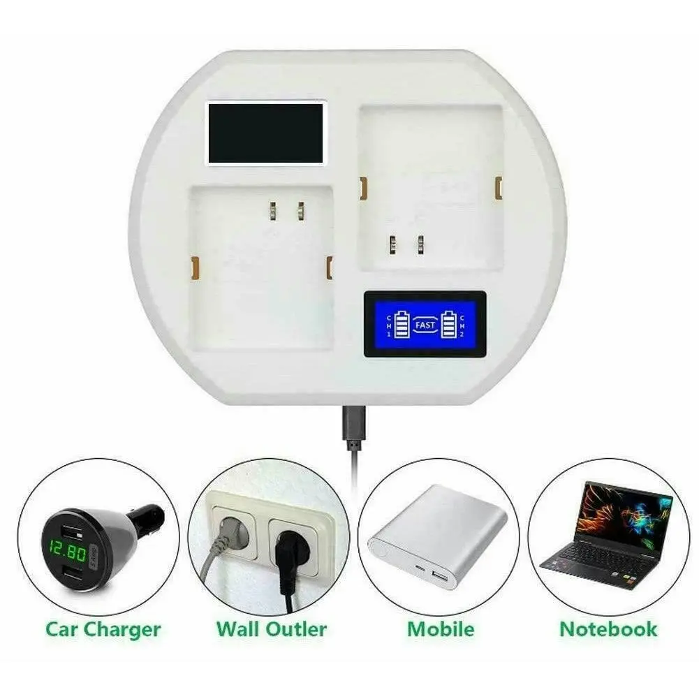 Dual Battery Charger for Arlo Pro 2 with USB Cable & LCD