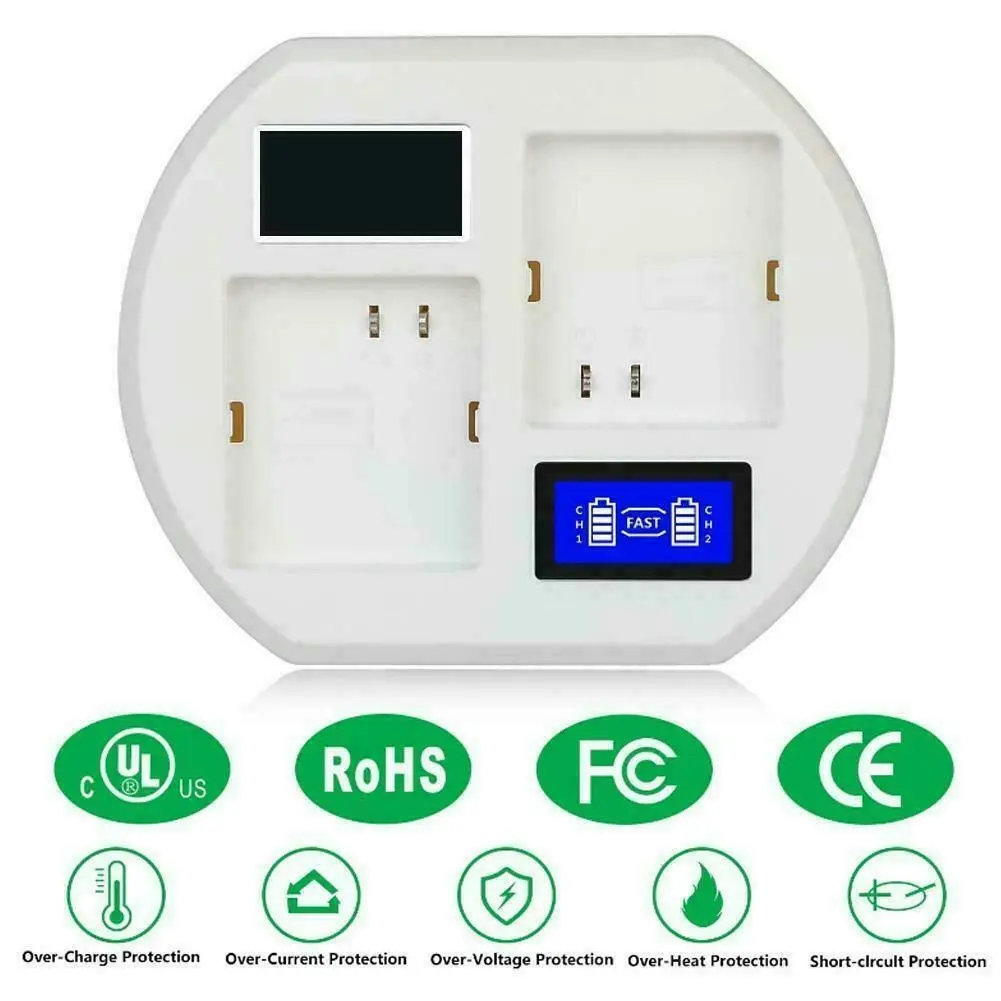 Dual Battery Charger for Arlo Pro 2 with USB Cable & LCD