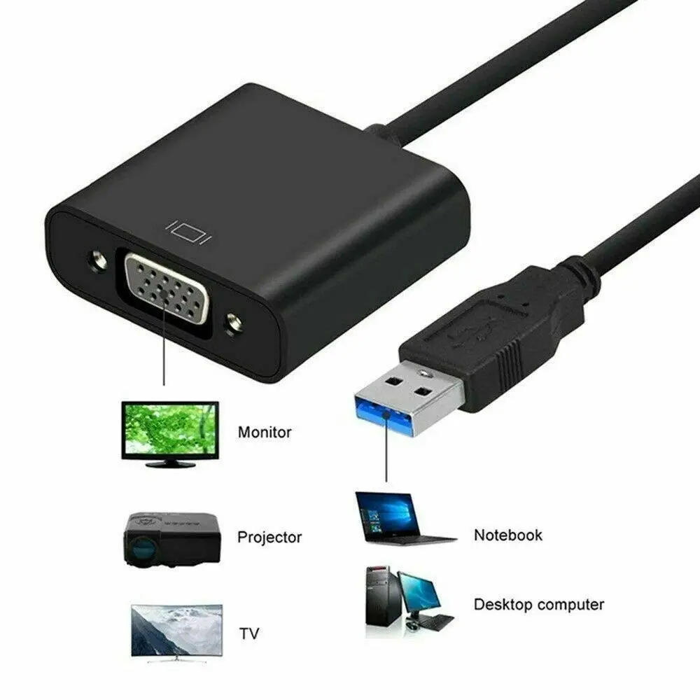 USB 3.0 to VGA Converter Adapter Multi-Display External Video Graphic Card