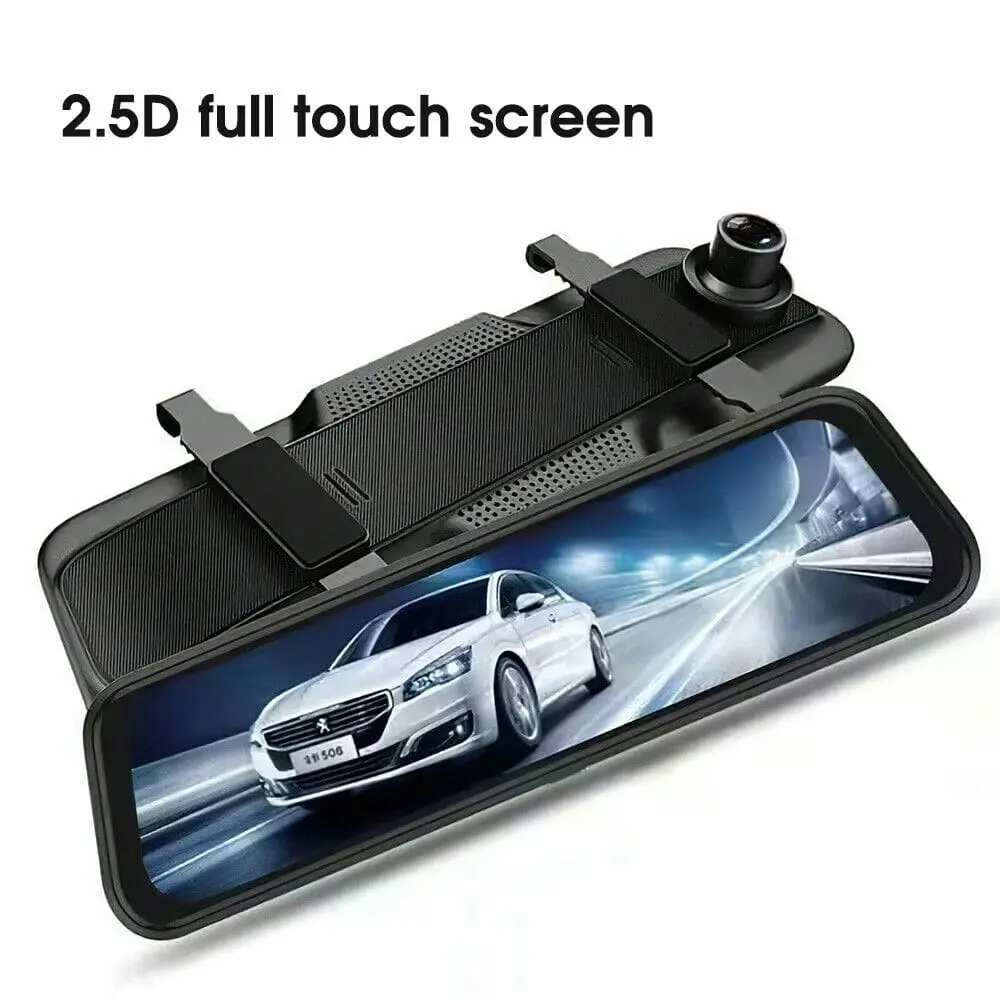 10" 1080P Touch Screen Rear View Mirror Car Dash Cam Reversing Recorder Camera