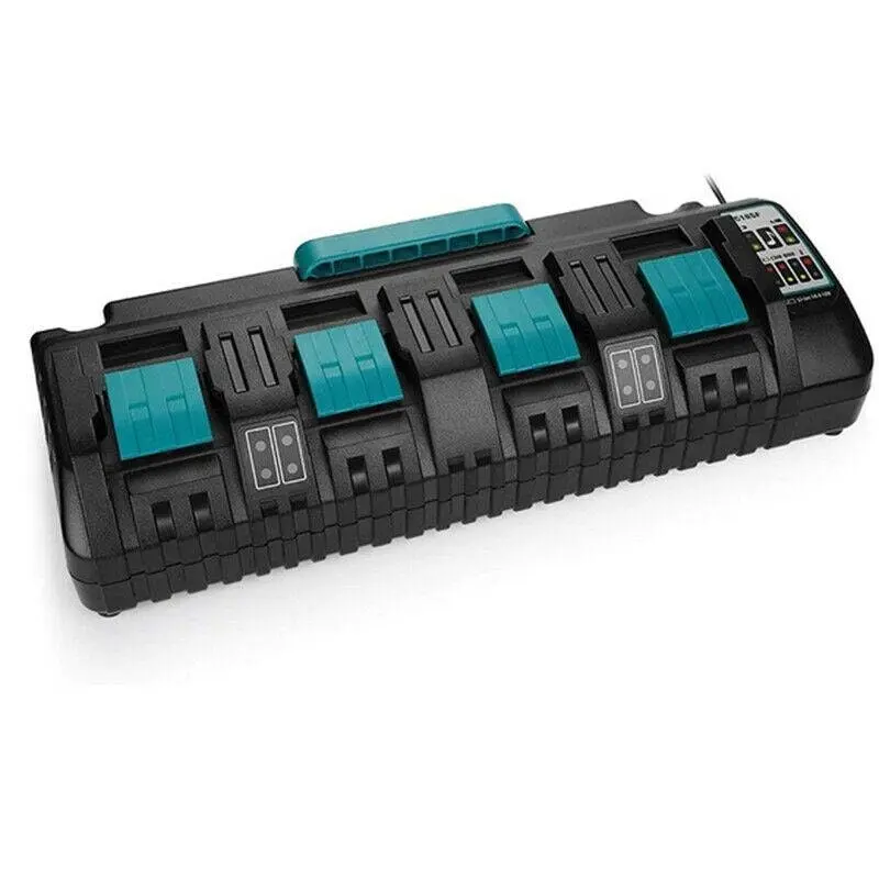 4 Port 18V Rapid Charger DC18SF for Makita 14.4V-18V Battery | BL1830 BL1840 BL1850 BL1860 BL1815 BL1430 DC18RD DC18RA etc