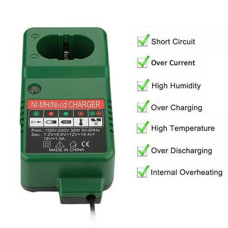 Charger for Makita NiMH NiCd Battery DC1414T DC1414F DC1804 7.2V-18V Tool