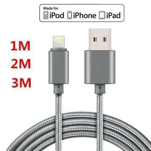 Super Fast Charge USB Cable Charger for iPhone X 8 7 6s 5 11 12 13 14 iPad 1M / 2M Cord