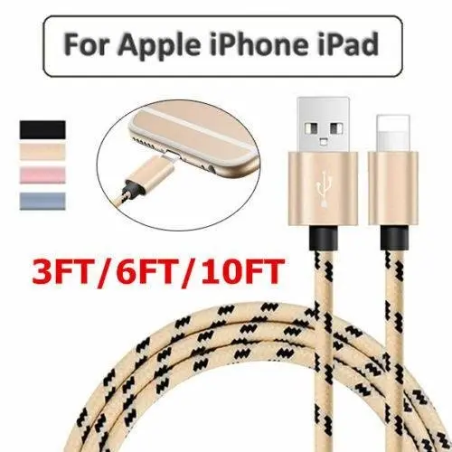 Super Fast Charge USB Cable Charger for iPhone X 8 7 6s 5 11 12 13 14 iPad 1M / 2M Cord