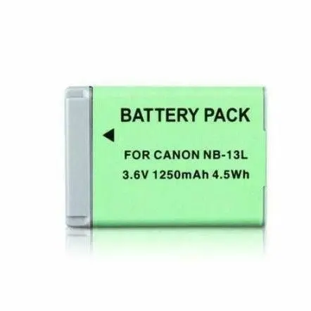 Canon NB-13L Compatible PowerShot G7 X Mark II, G9 X Mark Battery & Charger