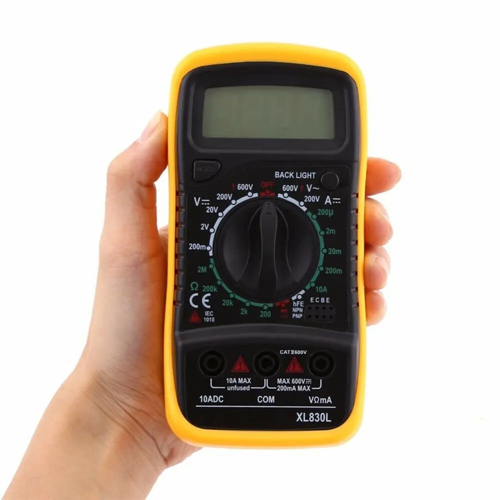 XL830L AC/DC Digital Multimeter Current New Tester Volt Meter Ohmmeter Ammeter