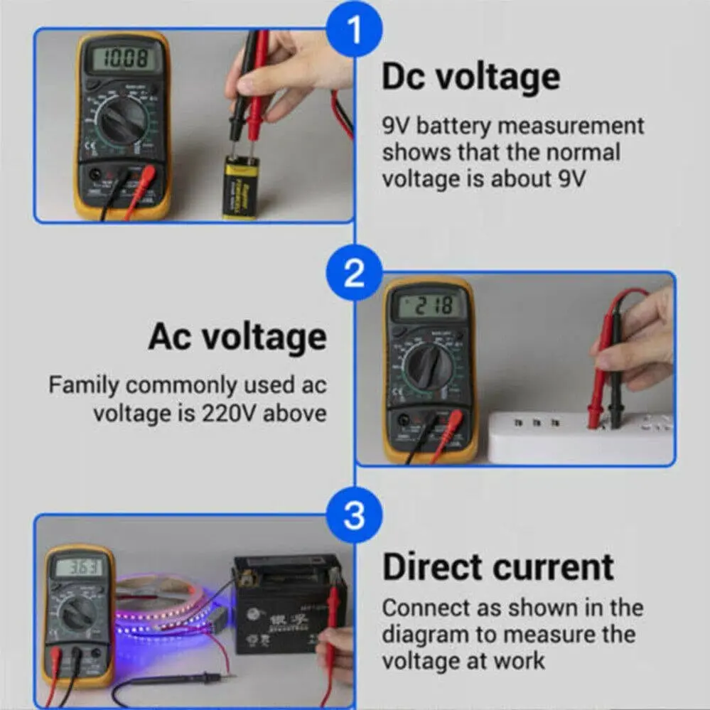 XL830L AC/DC Digital Multimeter Current New Tester Volt Meter Ohmmeter Ammeter