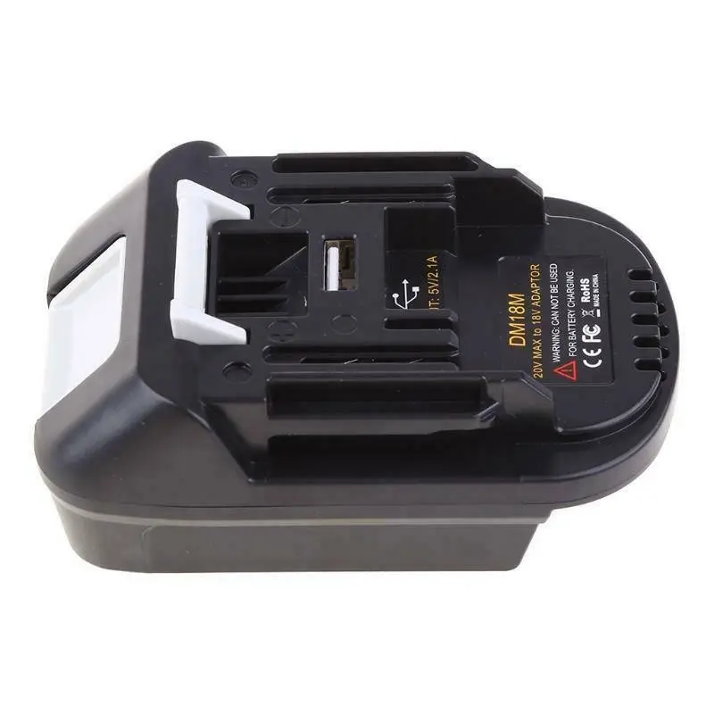 DM18M Battery Adapter Converter for Milwaukee 18v OR Dewalt 20v to Makita 18v Battery