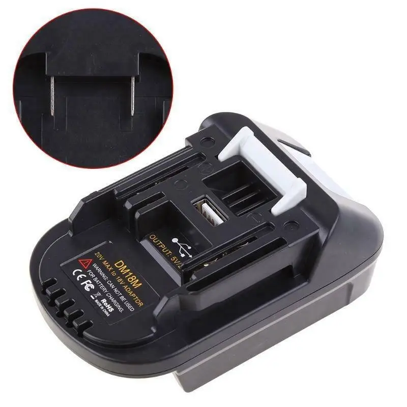 DM18M Battery Adapter Converter for Milwaukee 18v OR Dewalt 20v to Makita 18v Battery