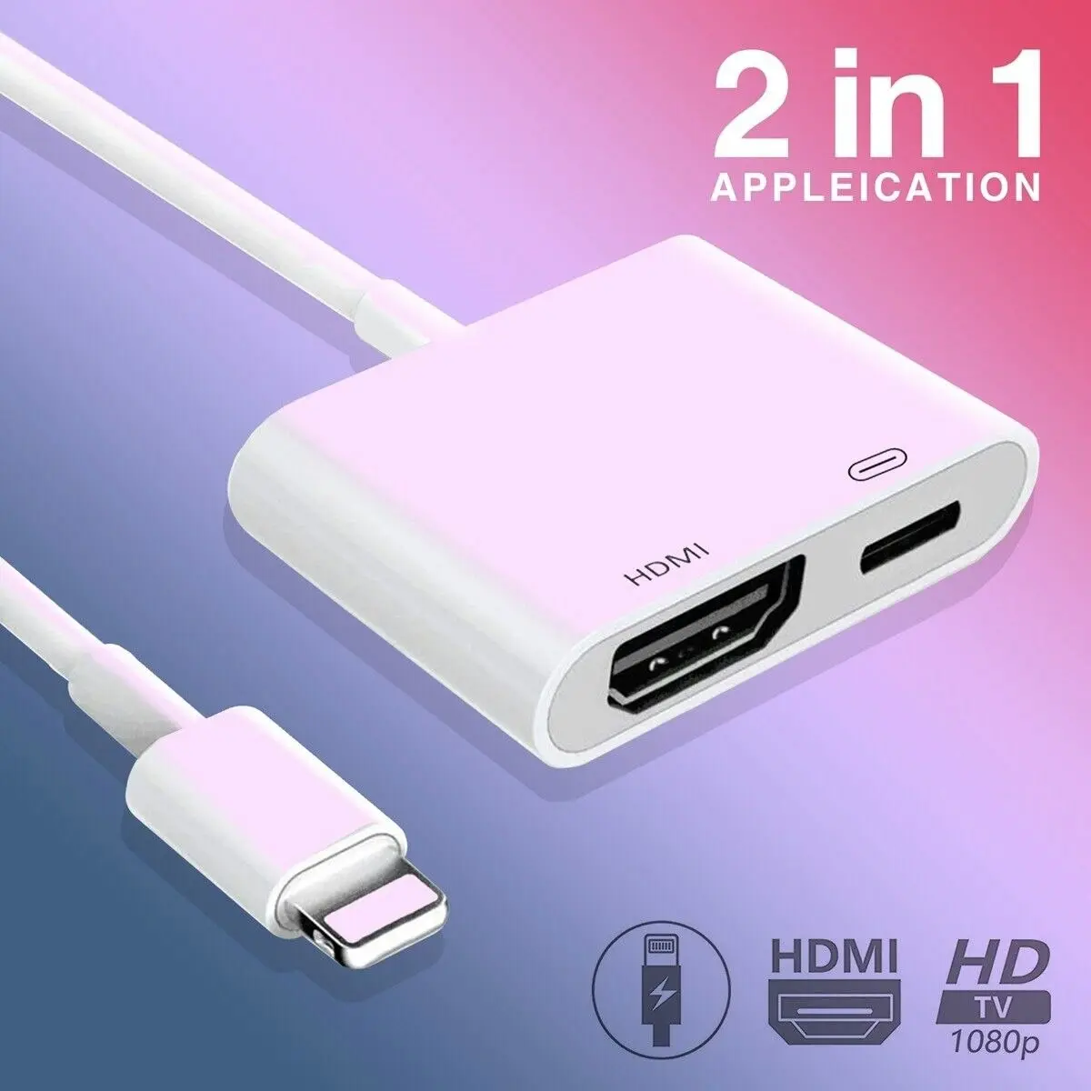 iPhone to HDMI Compatible Adapter for iPhones 7 8 Xs 11 12 13 14 SE2