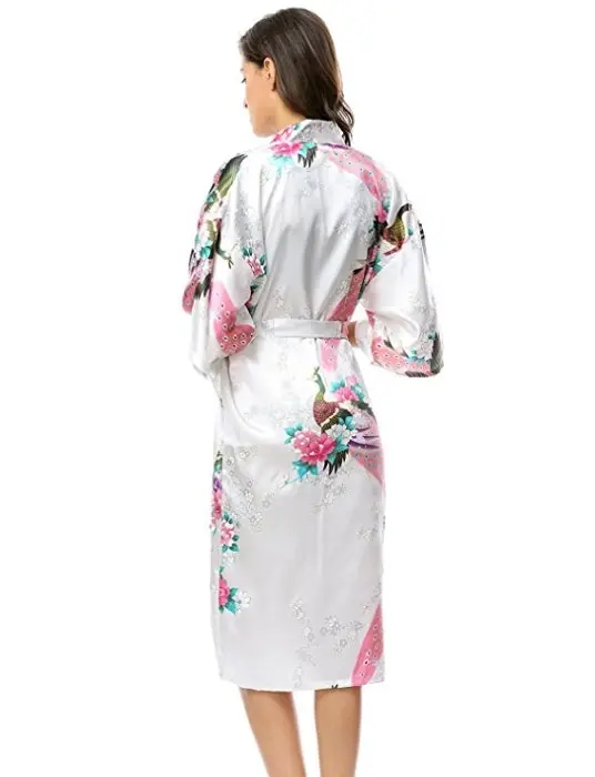 Women's Japanese Inspired Kimono - White