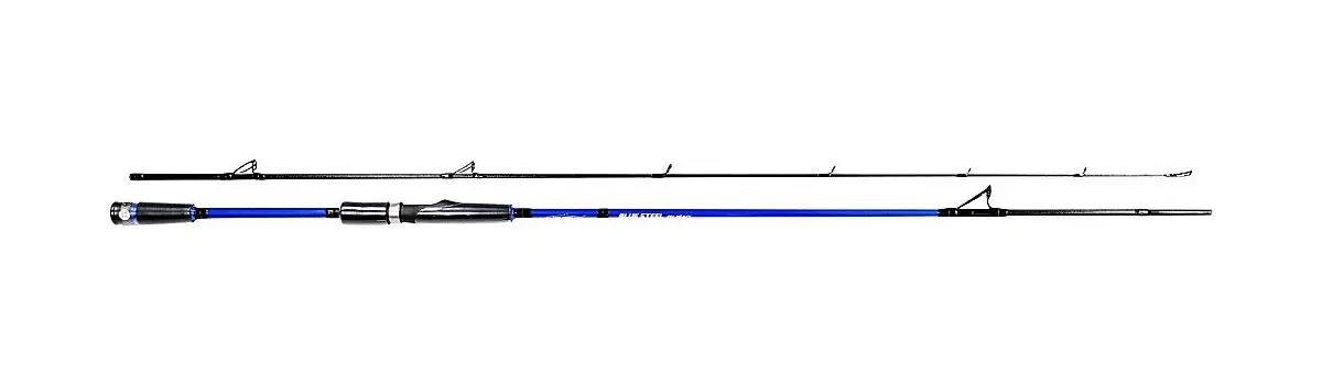 Wilson Blue Steel 2 Piece Fishing Rod - Metallic Blue Spin Rod