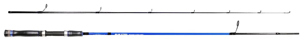 Wilson Blue Steel 2 Piece Fishing Rod - Metallic Blue Spin Rod