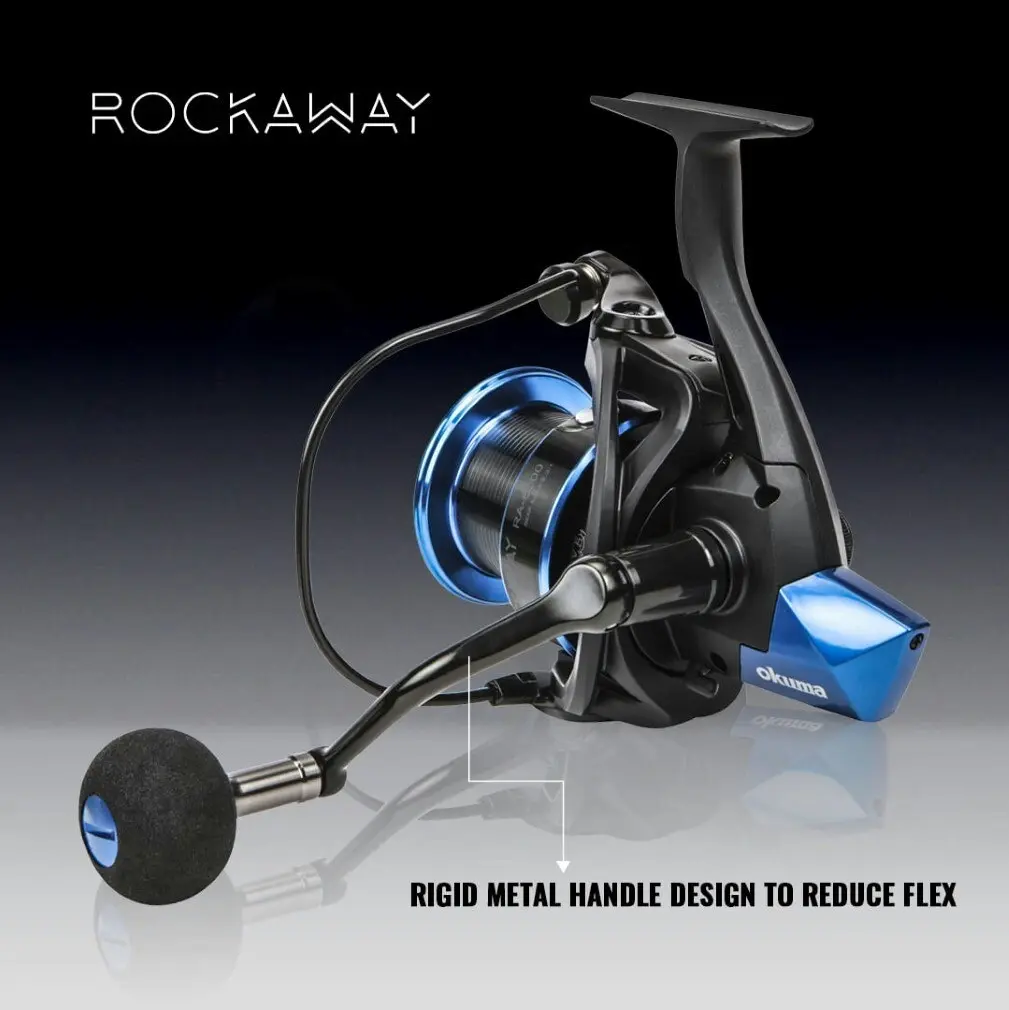 Okuma Rockaway 6000 Spinning Fishing Reel - 5 Bearing Long Cast Surf Reel