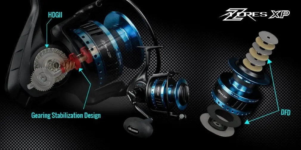 Okuma Azores XP 6000H High Speed Spinning Fishing Reel - 7 Bearing Spin Reel