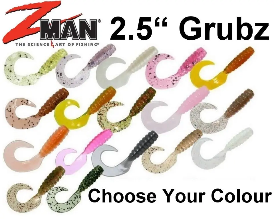 Zman 2.5" Grubz - 8 Pack - Z Man Soft Plastics Lures-Elaztech-Choose Your Colour