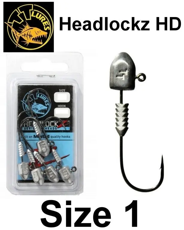 6 x Size 1 TT Lures Headlockz HD Series Jigheads - Choose the Weight