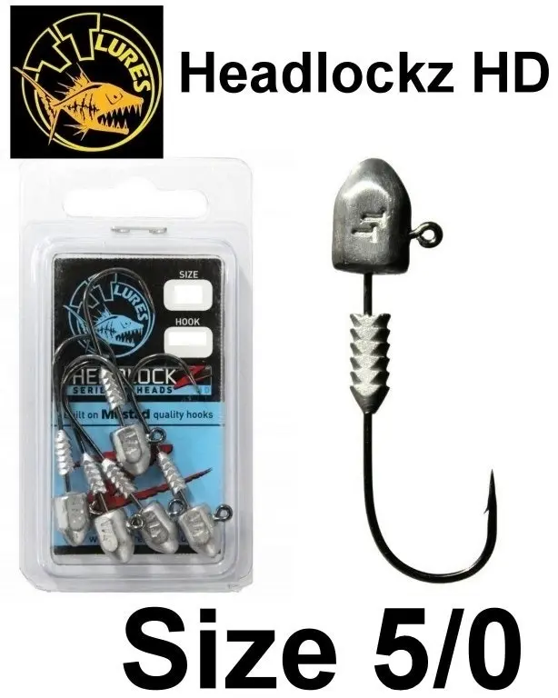 Size 5/0 TT Lures Headlockz HD Series Jigheads - Choose the Weight