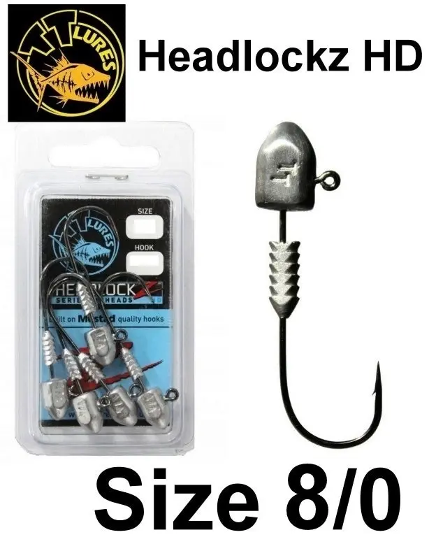 Size 8/0 TT Lures Headlockz HD Series Jigheads - Choose the Weight