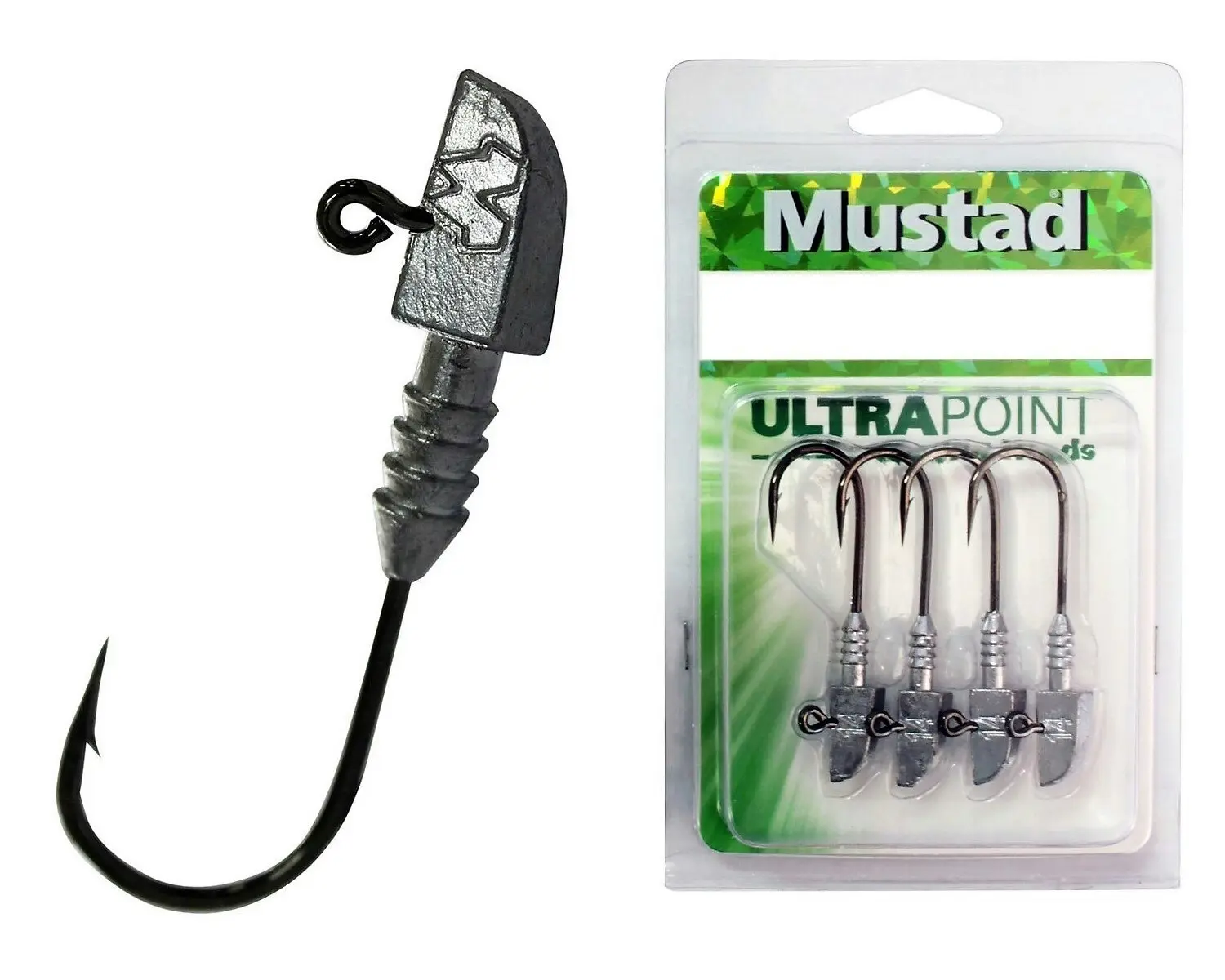 1 Packet of Size 4/0 Mustad Darter Jigheads - Choose the Weight