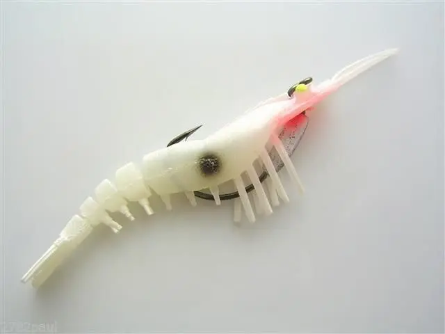 100mm Zerek Live Cherabin Pre Rigged Lumo Eyes Fishing Lure - Built in Rattle Chamber