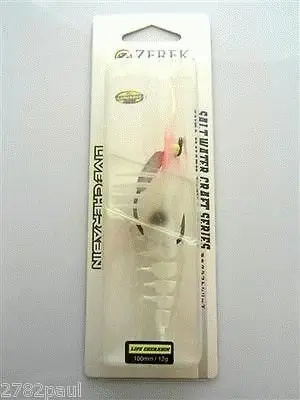 100mm Zerek Live Cherabin Pre Rigged Lumo Eyes Fishing Lure - Built in Rattle Chamber