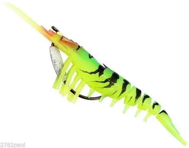 100mm Zerek Live Cherabin Pre Rigged Lumo Eyes Fishing Lure - Built in Rattle Chamber