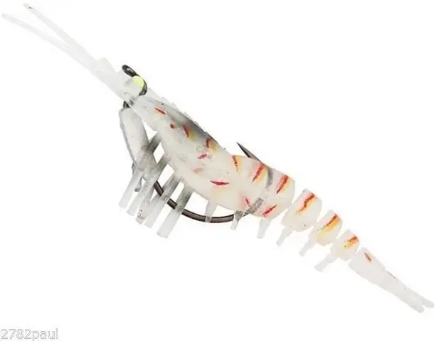 100mm Zerek Live Cherabin Pre Rigged Lumo Eyes Fishing Lure - Built in Rattle Chamber