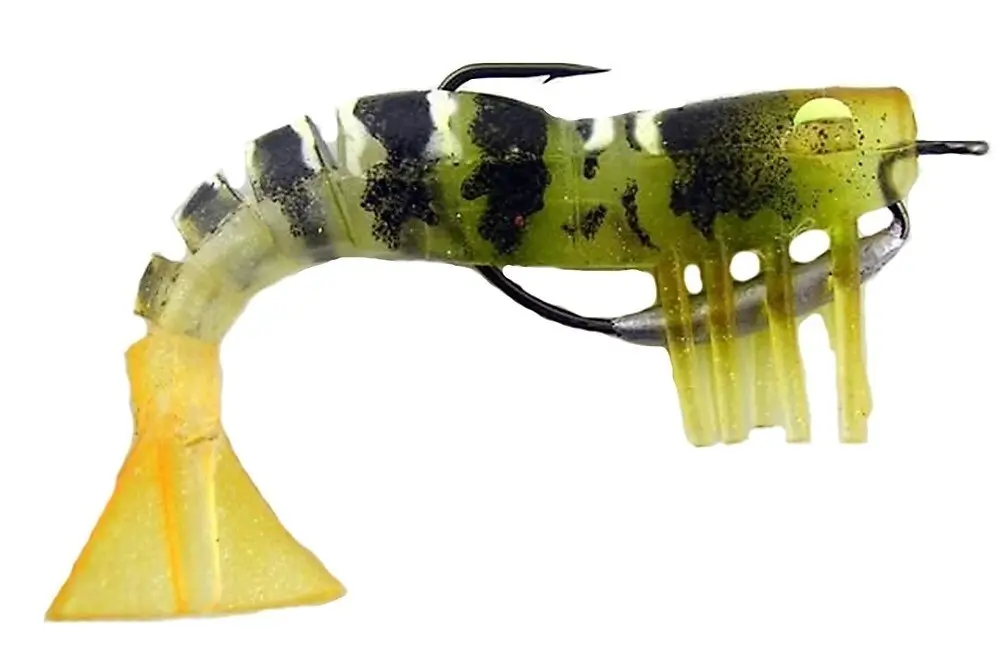 89mm Zerek Live Shrimp Pre Rigged Lumo Eyes Jointed Body Lure