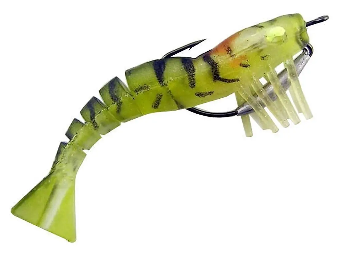 89mm Zerek Live Shrimp Pre Rigged Lumo Eyes Jointed Body Lure