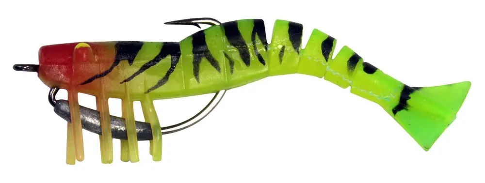 89mm Zerek Live Shrimp Pre Rigged Lumo Eyes Jointed Body Lure