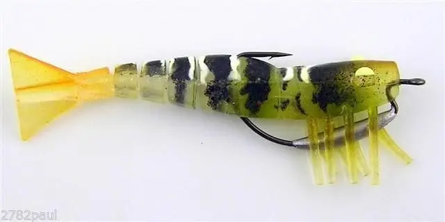 89mm Zerek Live Shrimp Pre Rigged Lumo Eyes Jointed Body Lure