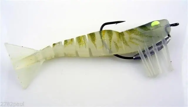 89mm Zerek Live Shrimp Pre Rigged Lumo Eyes Jointed Body Lure