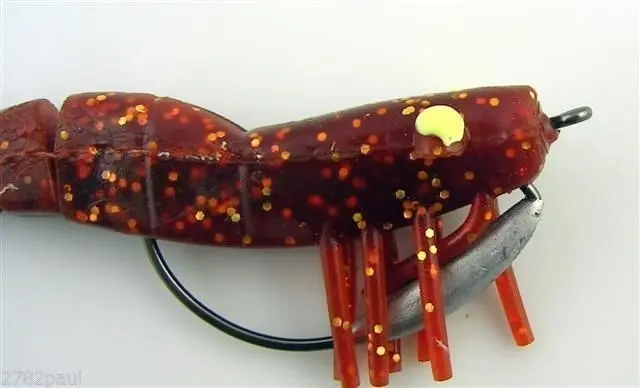 89mm Zerek Live Shrimp Pre Rigged Lumo Eyes Jointed Body Lure