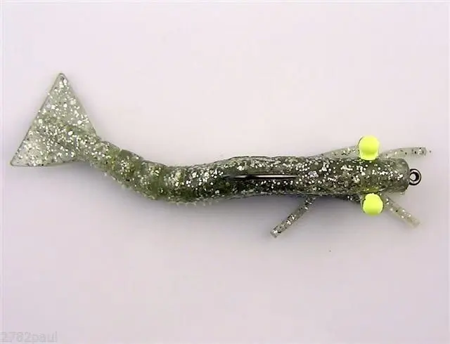 89mm Zerek Live Shrimp Pre Rigged Lumo Eyes Jointed Body Lure