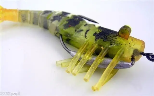 89mm Zerek Live Shrimp Pre Rigged Lumo Eyes Jointed Body Lure