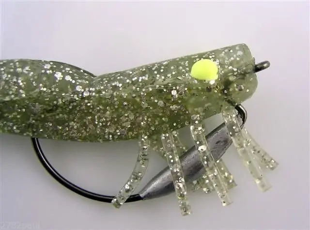 89mm Zerek Live Shrimp Pre Rigged Lumo Eyes Jointed Body Lure