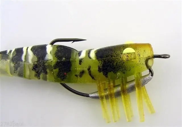 89mm Zerek Live Shrimp Pre Rigged Lumo Eyes Jointed Body Lure