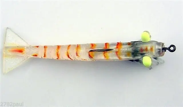 89mm Zerek Live Shrimp Pre Rigged Lumo Eyes Jointed Body Lure