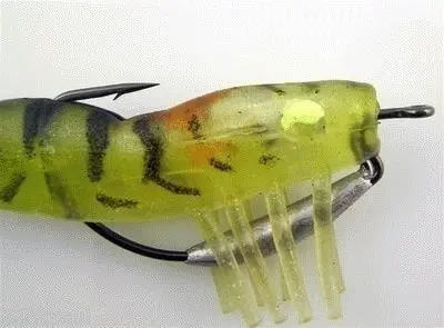 89mm Zerek Live Shrimp Pre Rigged Lumo Eyes Jointed Body Lure