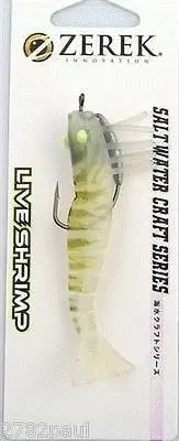 89mm Zerek Live Shrimp Pre Rigged Lumo Eyes Jointed Body Lure