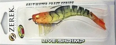 89mm Zerek Live Shrimp Pre Rigged Lumo Eyes Jointed Body Lure