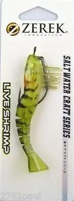 89mm Zerek Live Shrimp Pre Rigged Lumo Eyes Jointed Body Lure