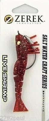 89mm Zerek Live Shrimp Pre Rigged Lumo Eyes Jointed Body Lure